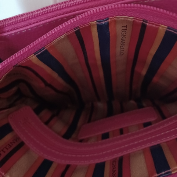 Tignanello crossbody pink leather bag - Picture 8 of 12